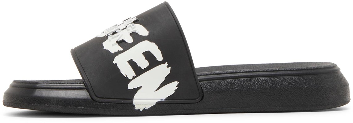 亞歷山大·麥昆 橡膠 平底 圓頭 時尚涼拖 男款 黑色 Lookbook 亞歷山大·麥昆 橡膠 平底 圓頭 時尚涼拖 男款 黑色