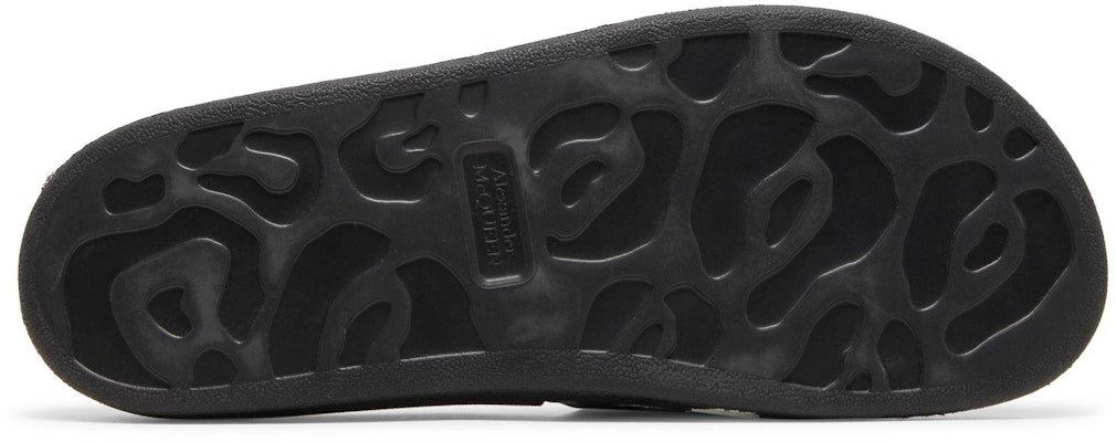 亞歷山大·麥昆 橡膠 平底 圓頭 時尚涼拖 男款 黑色 Shop 亞歷山大·麥昆 橡膠 平底 圓頭 時尚涼拖 男款 黑色