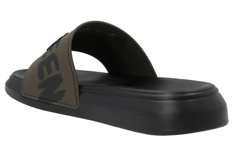 Lookbook マックイーン ラバースライド (グラフィティロゴ グリーン/ブラック) 686931W4QS33309