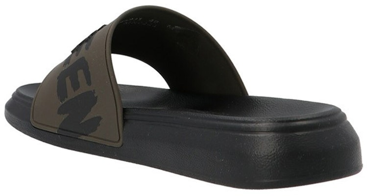 Alexander McQueen Rubber Pool Slide 'Logo Grafiti - Hijau Hitam' 686931W4QS33309 Lookbook Alexander McQueen Rubber Pool Slide 'Logo Grafiti - Hijau Hitam' 686931W4QS33309