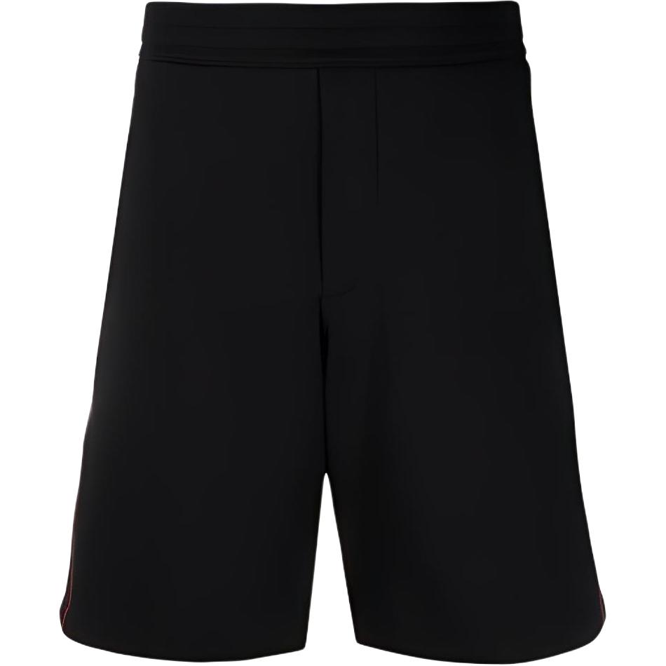 Alexander McQueen Selvedge Logo Elastic Waist Casual Shorts . 642668-QRX75-0901