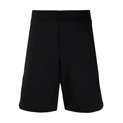 Alexander McQueen Selvedge Logo Elastic Waist Casual Shorts . 642668-QRX75-0901