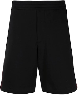 Alexander McQueen Selvedge Logo Elastic Waist Casual Shorts . 642668-QRX75-0901 Order Alexander McQueen Selvedge Logo Elastic Waist Casual Shorts . 642668-QRX75-0901