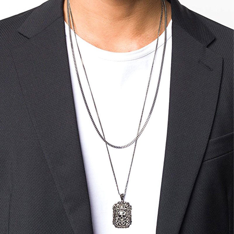 Details for 亞歷山大·麥昆銀色骷髏頭黃銅項鍊 599984-J160Y-0446