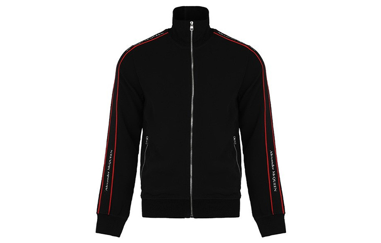 Alexander McQueen Simple Zip-Up Hoodie Jacket Black 625377-QRR38-1000