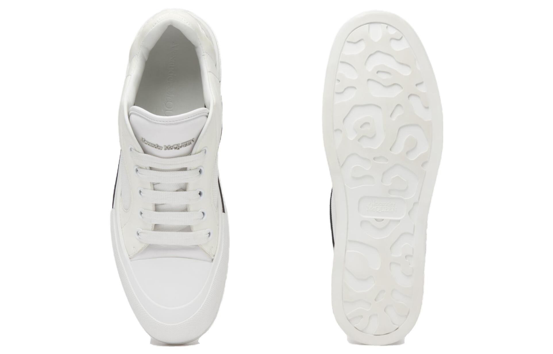 Shop Alexander McQueen Papan Luncur Kasut Rendah 'Putih Hitam' 777241-W4SS3-9061