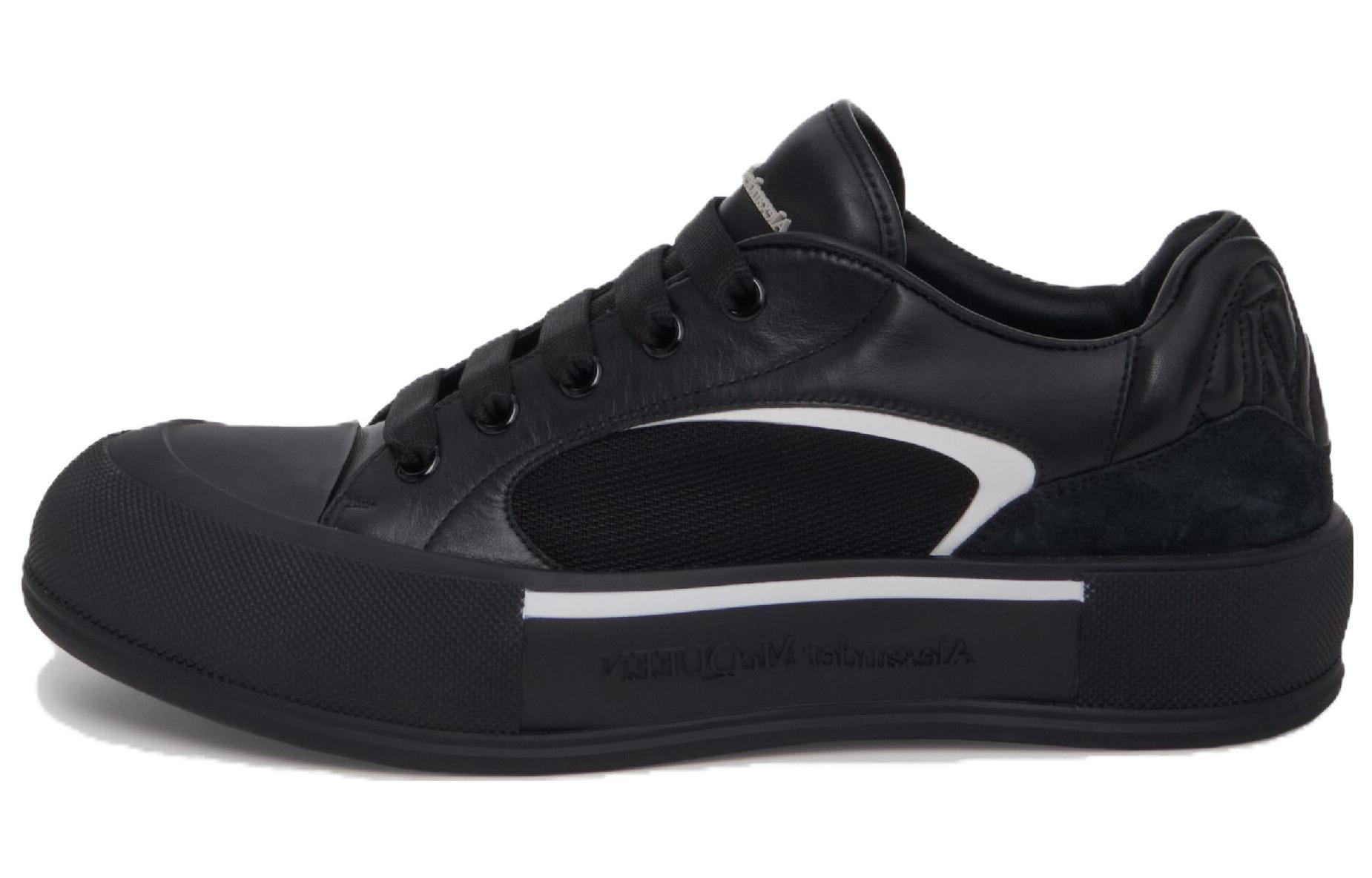 Alexander McQueen Skate Deck Plimsoll Shoes 'Black White' 777241W4SS31070