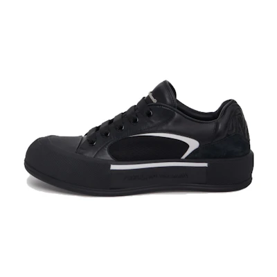 Alexander McQueen Skate Deck Plimsoll Shoes 'Black White'