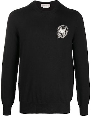 알렉산더 맥퀸 스컬 아플리케 니트 스웨터 블랙 632872-Q1XAP-1192 Order 알렉산더 맥퀸 스컬 아플리케 니트 스웨터 블랙 632872-Q1XAP-1192