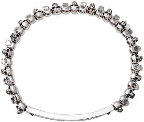 Alexander McQueen Skull Brass Bracelet Silver 554588J160Y-0446 Lookbook Alexander McQueen Skull Brass Bracelet Silver 554588J160Y-0446
