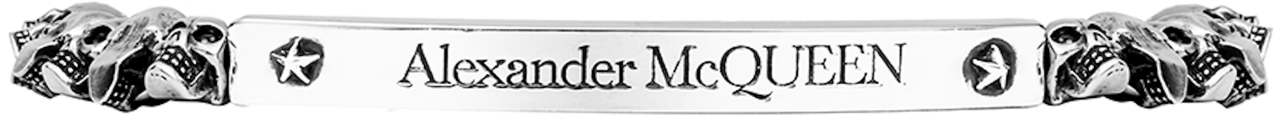 Alexander McQueen Skull Brass Bracelet Silver 554588J160Y-0446 Shop Alexander McQueen Skull Brass Bracelet Silver 554588J160Y-0446