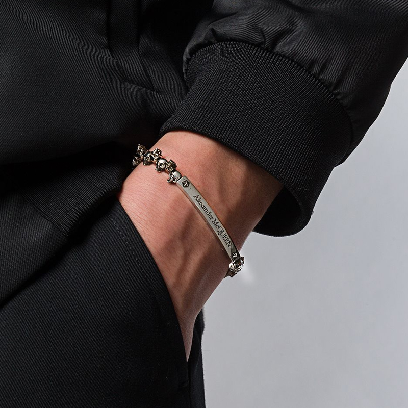 Alexander McQueen Skull Brass Bracelet Silver 554588J160Y-0446 圖 5