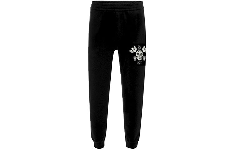 Alexander McQueen Skull Embroidered Knit Joggers - Cutout Pattern Design. 666633-QRX43-1000