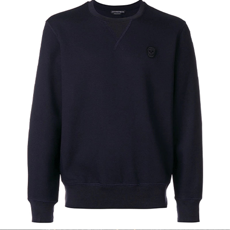 Alexander McQueen Skull Embroidered Pullover Sweatshirt Black () 487915-QKR28-4100