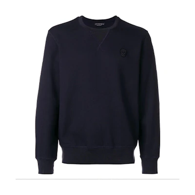 Alexander McQueen Skull Embroidered Pullover Sweatshirt Black () 487915-QKR28-4100