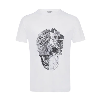 Alexander McQueen Skull Graphic Short Sleeve T-Shirt 550462-QMZ59-0900