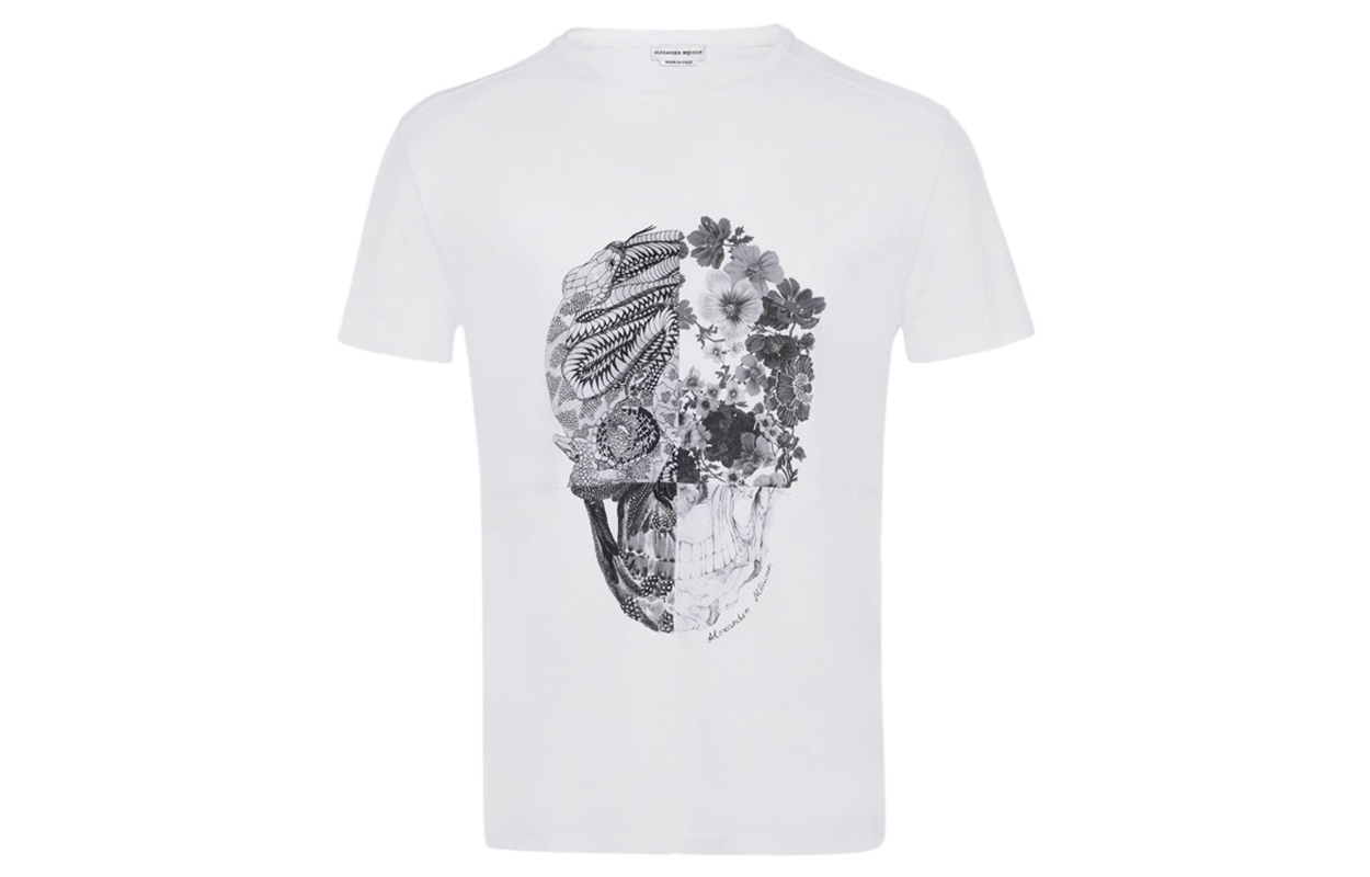 Alexander McQueen Skull Graphic Short Sleeve T-Shirt 550462-QMZ59-0900 圖 2