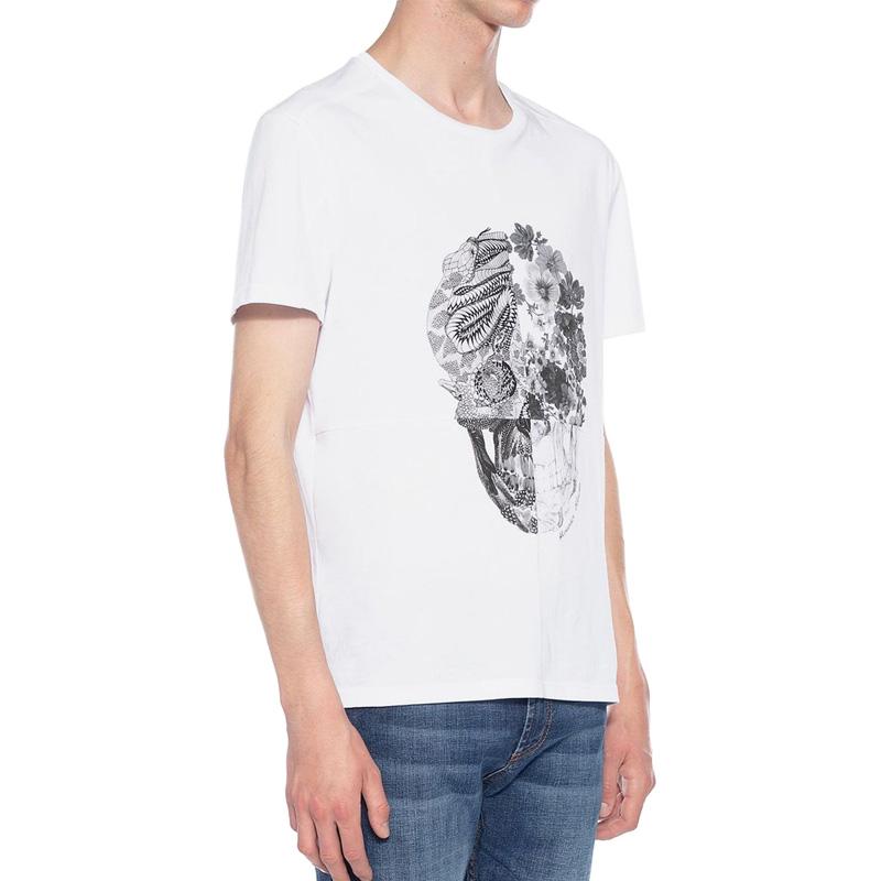 Alexander McQueen Skull Graphic Short Sleeve T-Shirt 550462-QMZ59-0900 圖 5