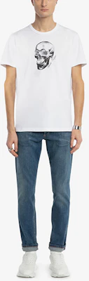 亞歷山大·麥昆 骷髏圖案白色短袖T恤 白色 705010-QTZ16-0900 Lookbook 亞歷山大·麥昆 骷髏圖案白色短袖T恤 白色 705010-QTZ16-0900
