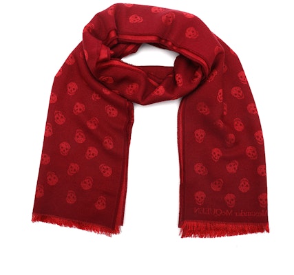 알렉산더 맥퀸 해골 양모 실크 스카프 유니섹스 딥레드 커플 스타일. 5577054617Q6274 Shop 알렉산더 맥퀸 해골 양모 실크 스카프 유니섹스 딥레드 커플 스타일. 5577054617Q6274