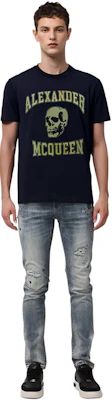アレキサンダーマックイーン スカルレターグラフィック ブラッククルーネックTシャツ 759442-QTAAW-0519 Shop アレキサンダーマックイーン スカルレターグラフィック ブラッククルーネックTシャツ 759442-QTAAW-0519