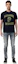Shop アレキサンダーマックイーン スカルレターグラフィック ブラッククルーネックTシャツ 759442-QTAAW-0519