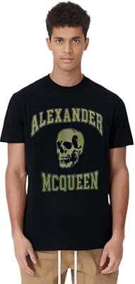 アレキサンダーマックイーン スカルレターグラフィック ブラッククルーネックTシャツ 759442-QTAAW-0519 Purchase アレキサンダーマックイーン スカルレターグラフィック ブラッククルーネックTシャツ 759442-QTAAW-0519
