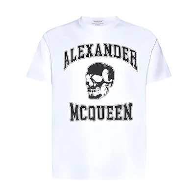 Alexander McQueen Skull Letter Graphic Crewneck T-Shirt White (). 759442-QVZ29-0910