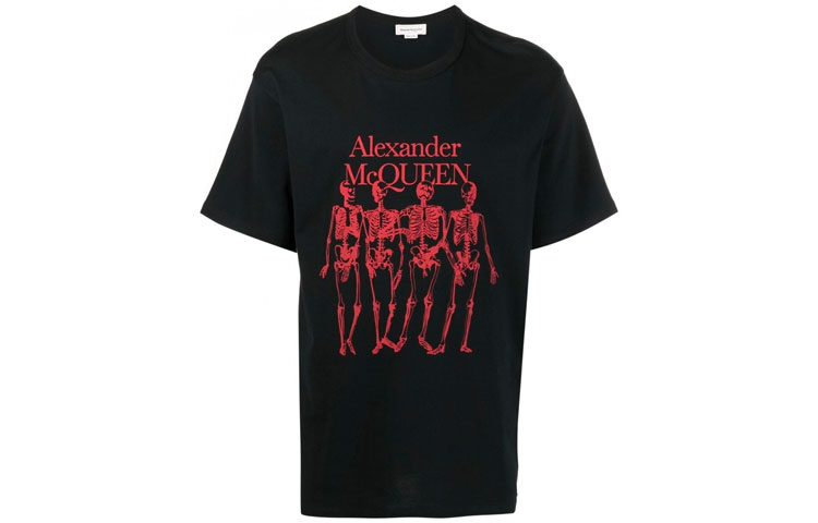 Order Alexander McQueen Skull Logo Graphic T-Shirt Black 662547-QRZ61-0901
