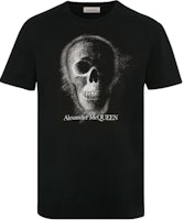 Alexander McQueen Skull Logo Print T-Shirt SS22 Black Crewneck Tee. 704967-QTZ02-0901 Alexander McQueen Skull Logo Print T-Shirt SS22 Black Crewneck Tee. 704967-QTZ02-0901
