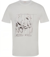 Alexander McQueen Skull Logo Printed Crew Neck T-Shirt 682528-QSZ60-0900 Alexander McQueen Skull Logo Printed Crew Neck T-Shirt 682528-QSZ60-0900