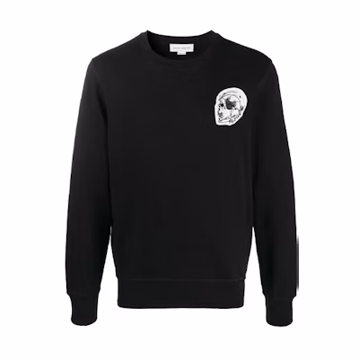Alexander McQueen Skull Logo Pullover Sweatshirt Black () 631399-QPX43-1000
