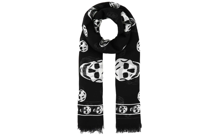 Order 亞歷山大·麥昆骷髏標誌羊毛圍巾 情侶款式 5577174943Q-1078