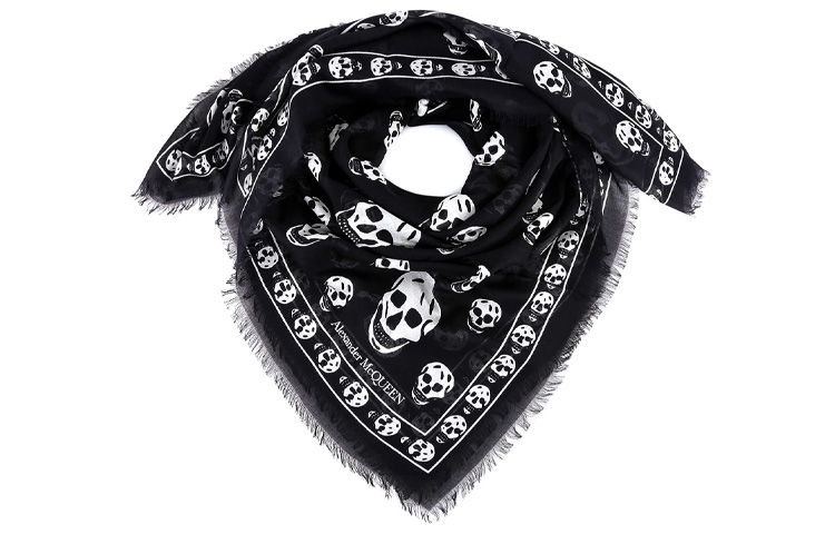 Lookbook 亞歷山大·麥昆骷髏標誌羊毛圍巾 情侶款式 5577174943Q-1078