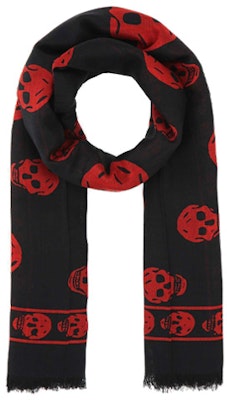 Alexander McQueen 骷髏披肩圍巾 紅色/黑色 5577174943Q-1074 Buy Alexander McQueen 骷髏披肩圍巾 紅色/黑色 5577174943Q-1074