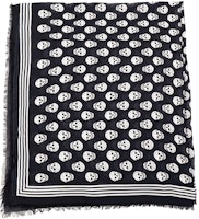 Alexander McQueen Skull Pattern Scarf Black 5909343418Q-1078 Alexander McQueen Skull Pattern Scarf Black 5909343418Q-1078