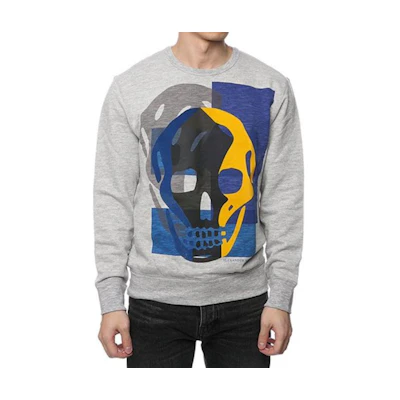 Alexander McQueen Skull Print Crewneck Long-Sleeve Sweatshirt Grey () 354410-QDZ62-0902