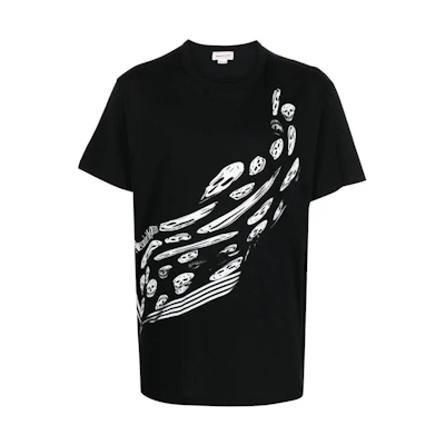 Alexander McQueen Skull Print Crewneck T-Shirt FW22 Black 727281-QUZ20-1000