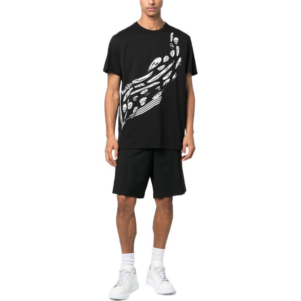 Lookbook 亚历山大·麦昆 FW22 骷髅印花黑色圆领T恤 727281-QUZ20-1000