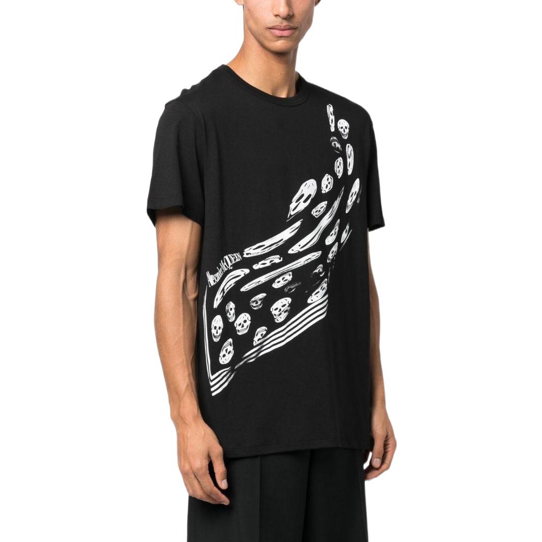 Purchase 亚历山大·麦昆 FW22 骷髅印花黑色圆领T恤 727281-QUZ20-1000