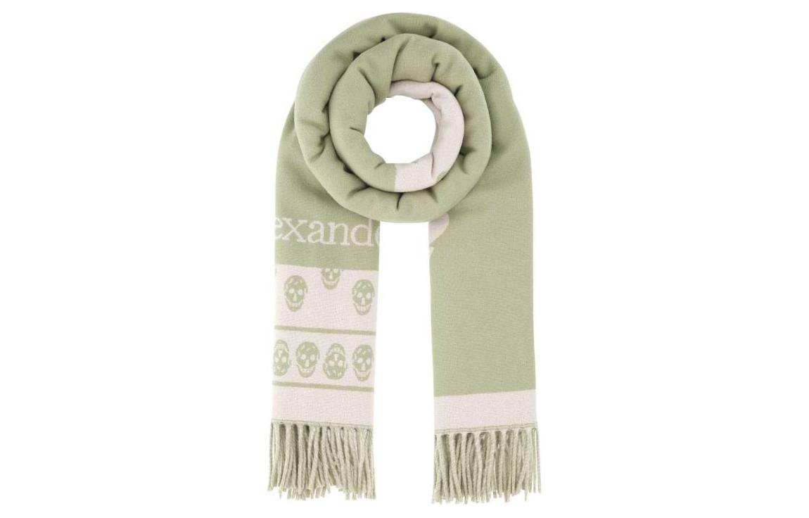 Order 亞歷山大·麥昆骷髏印花時尚圍巾卡其色 6624563200Q2972