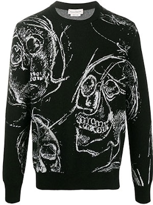 알렉산더 맥퀸 스컬 프린트 니트 캐시미어 스웨터 블랙 632865-Q1XAJ-1801 Order 알렉산더 맥퀸 스컬 프린트 니트 캐시미어 스웨터 블랙 632865-Q1XAJ-1801