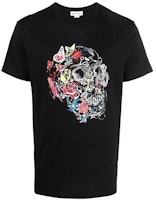 Alexander McQueen Skull Print Short Sleeve T-Shirt Black 682516-QSZ50-0901 Alexander McQueen Skull Print Short Sleeve T-Shirt Black 682516-QSZ50-0901