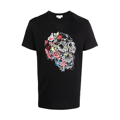 Alexander McQueen Skull Print Short Sleeve T-Shirt Black 682516-QSZ50-0901
