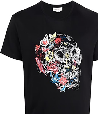 알렉산더 맥퀸 스컬 프린트 반팔 티셔츠 블랙 682516-QSZ50-0901 Sizing 알렉산더 맥퀸 스컬 프린트 반팔 티셔츠 블랙 682516-QSZ50-0901