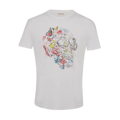 Alexander McQueen Skull Print T-Shirt White SS22 Tee 682516-QSZ50-0900