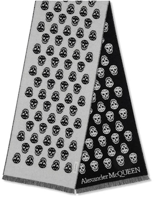 Alexander McQueen 骷髏印花羊毛絲巾情侶款 6244254200Q1078 Lookbook Alexander McQueen 骷髏印花羊毛絲巾情侶款 6244254200Q1078