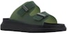 Alexander McQueen Selipar 'Keselesaan Hijau' 663563W4TM43275