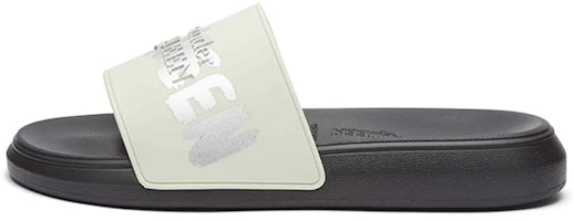 Alexander McQueen Slide 'Silver Black' 682490W4QS34617 Alexander McQueen Slide 'Silver Black' 682490W4QS34617