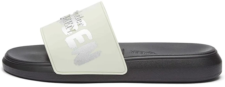 亞歷山大·麥昆 露趾 平底 時尚拖鞋 男款 銀黑色 Buy 亞歷山大·麥昆 露趾 平底 時尚拖鞋 男款 銀黑色